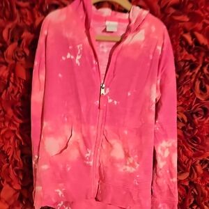 Circo Girls Pink Tie-Dye Zip-Up Hoodie Size 7/8
